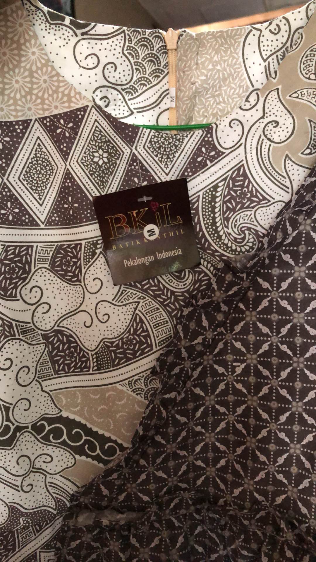 Tey-17 Batik Wanita Asj Sa Hrb026 Kenongo Kemeja Tosca Pendek