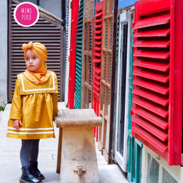 Tunik anak/ Sailor top warna Mustard size M
