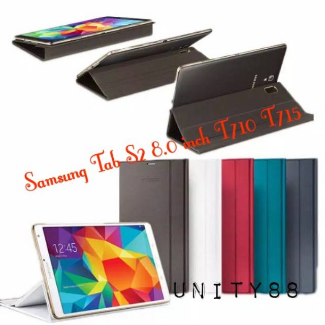 Samsung Galaxy Tab S2 8.0 inch T710 T715 Sarung Tablet Book Cover Standing Flip Case T 715