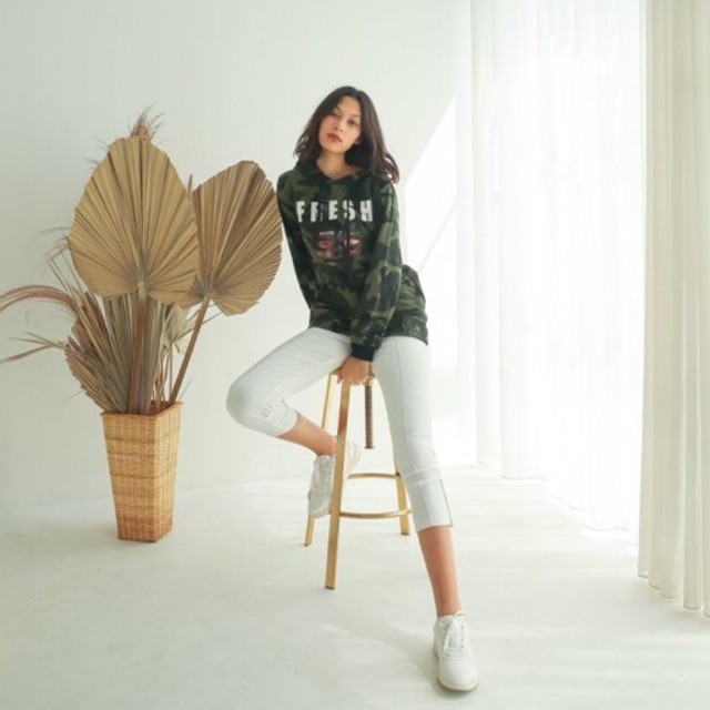 army jumper hoodie - jaket motif army warna hijau