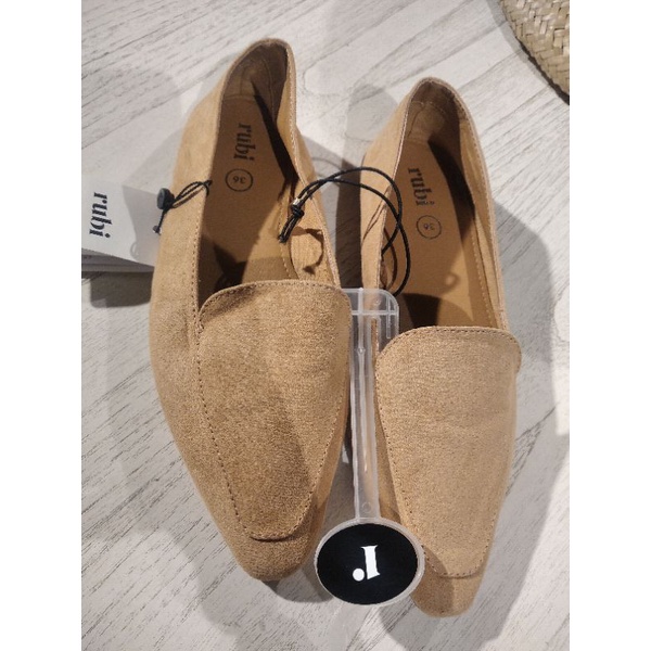 SEPATU RUBI FLAT SHOES ORIGINAL CAMEL BLUDRU