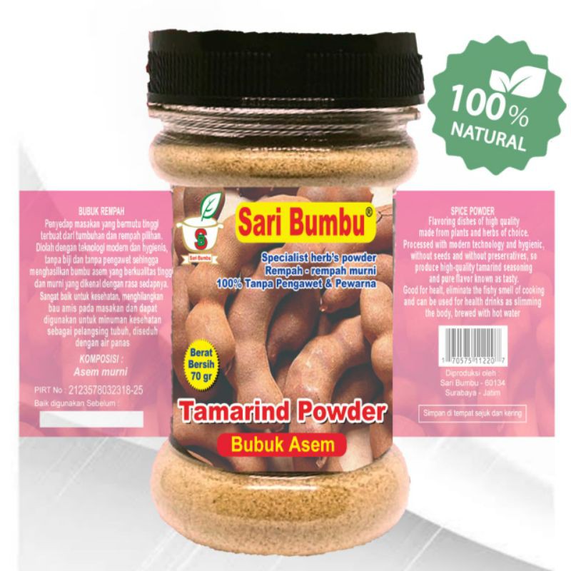 

✓ Sari Bumbu ✓ Asem kawak Bubuk Asam Jawa Tamarind powder 100% Murni premium Quality