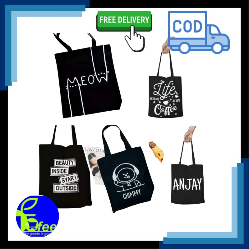 [LOCAL] - Totebag Custom Murah Kpop Ada Resleting