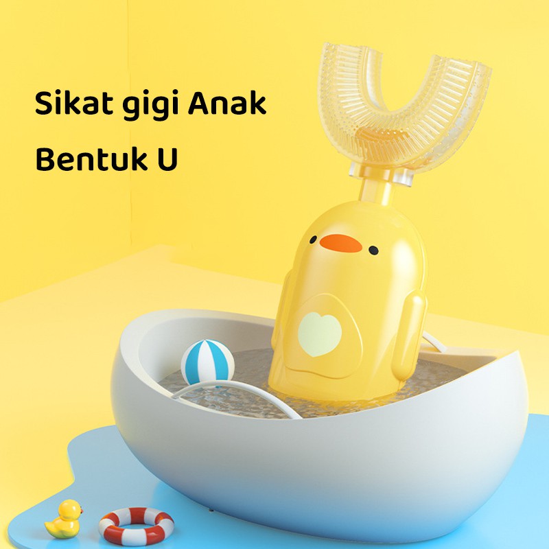 Sikat Gigi Anak Bentuk 3D Karakter Lucu Bahan Silikon