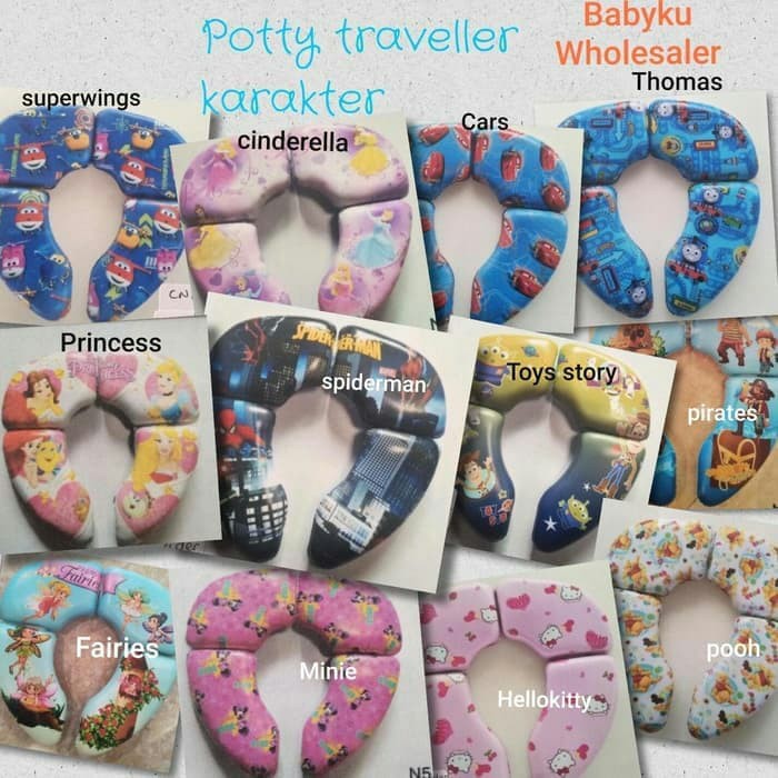 Potty Seat Traveller Motif Baby Grow - Dudukan Toilet Anak Praktis Bisa Dilipat - Folding Potty Seat