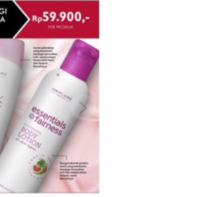 Essentials fairness body lotion Oriflame