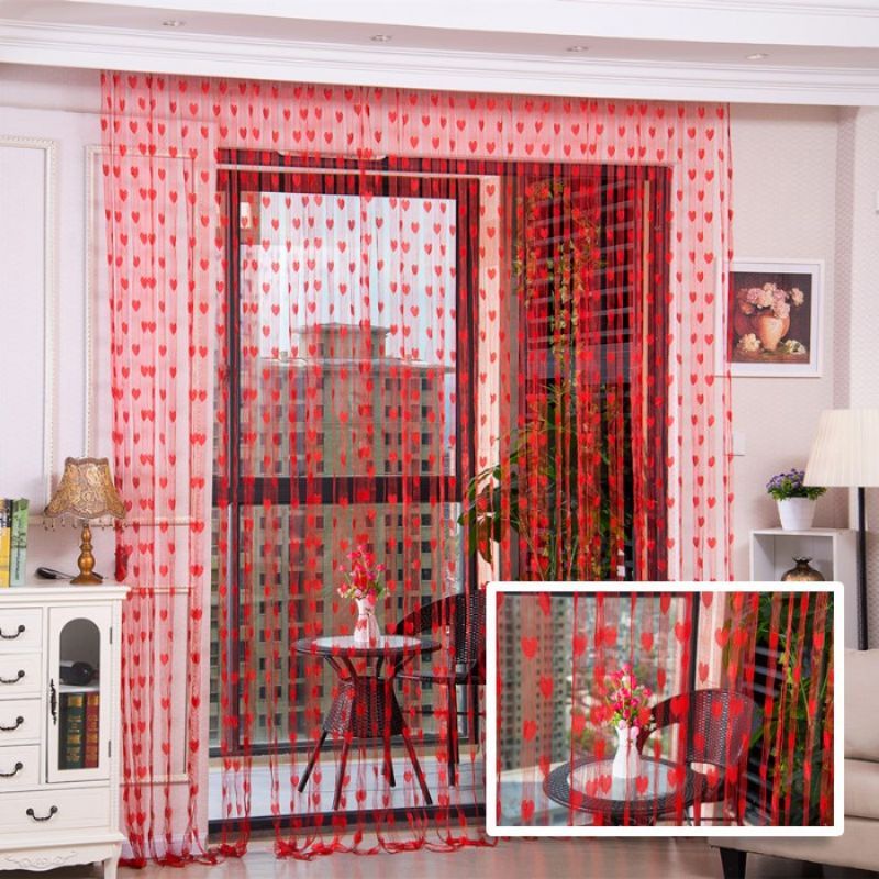Tirai Benang Love / Tirai Jendela Pintu Kamar Tidur