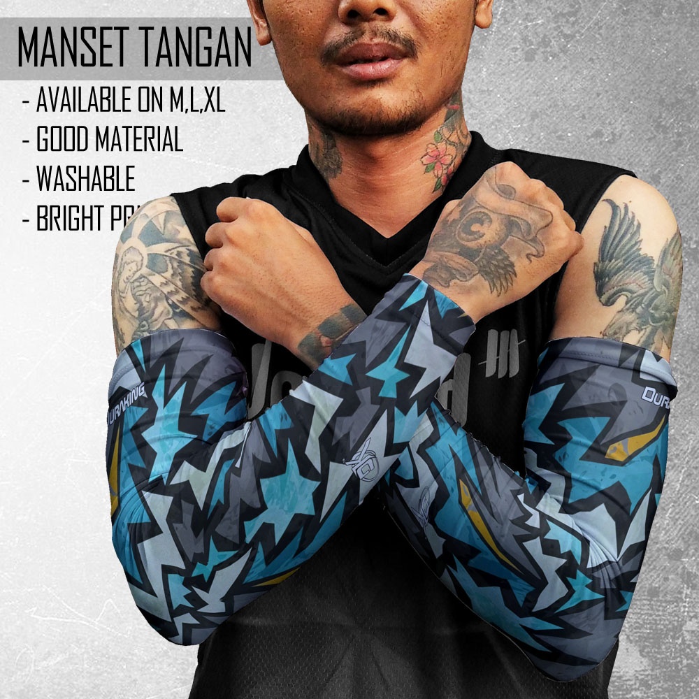 Manset Tangan Arm Sleeve Deker Lengan Pria Wanita Mancing Elastis 136 - Handsock Deker Tangan Voli