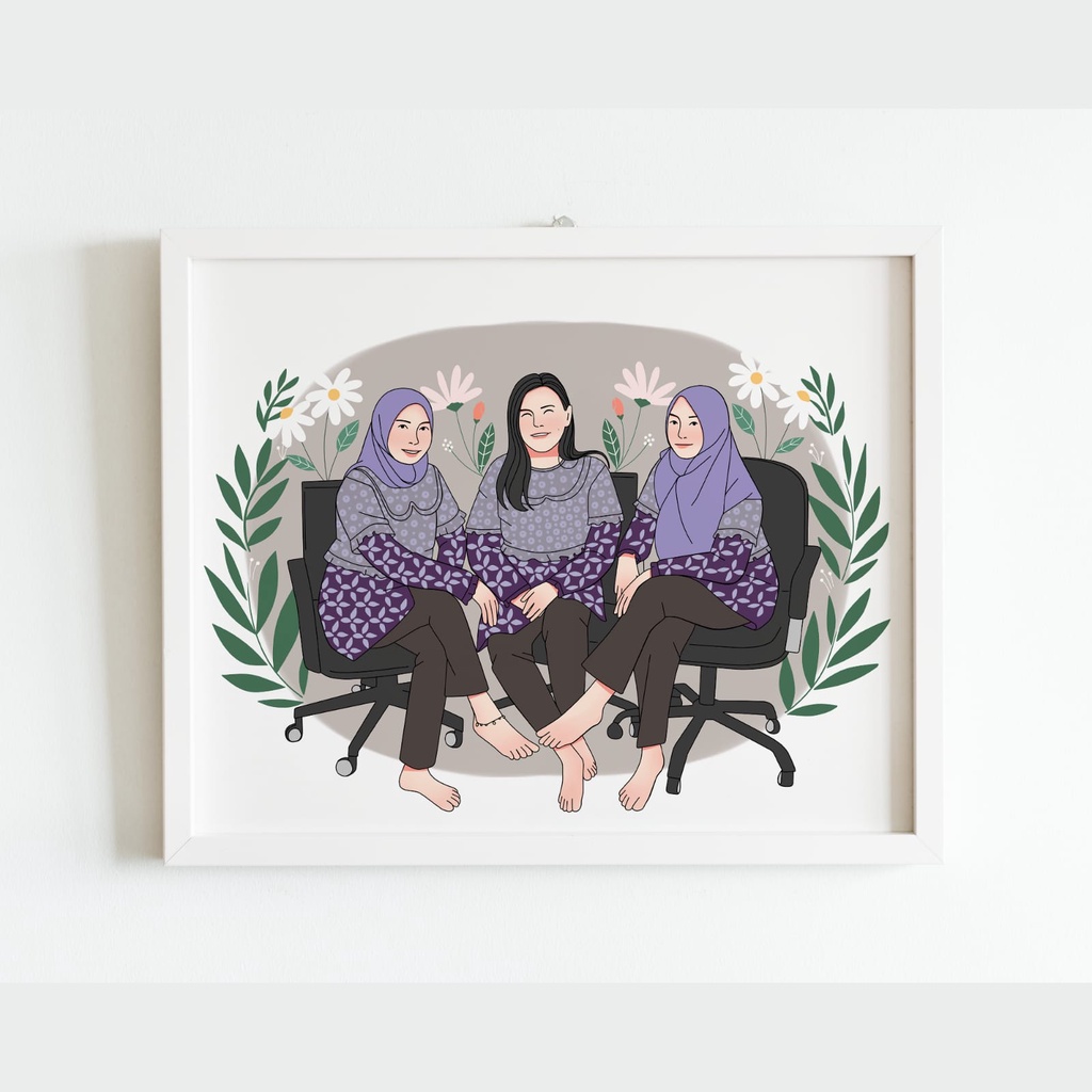 BINGKAI ILLUSTRASI 6R / A5 | Kado Custom Frame Minimalis