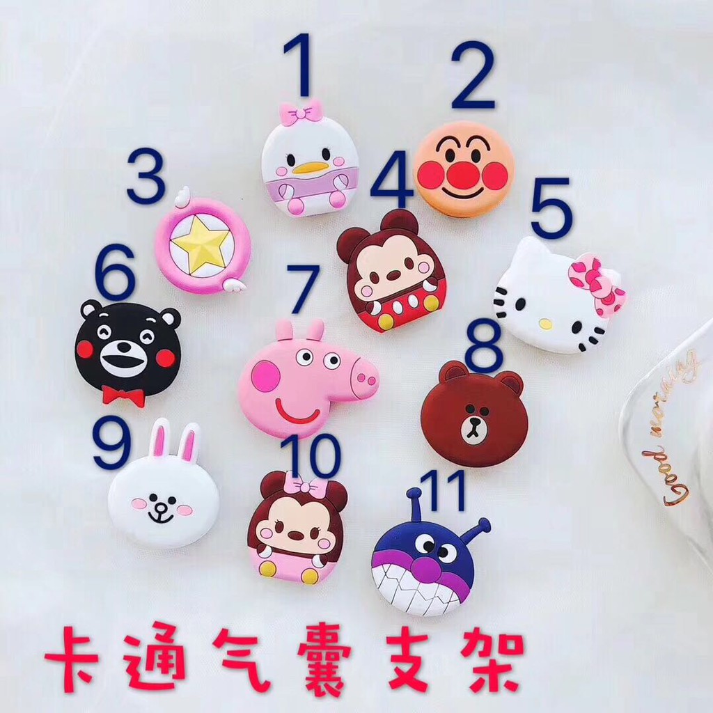 Universal mobile phone bracket Cute 3D Animal airbag rabbit bear phone holder Stand Popsocket