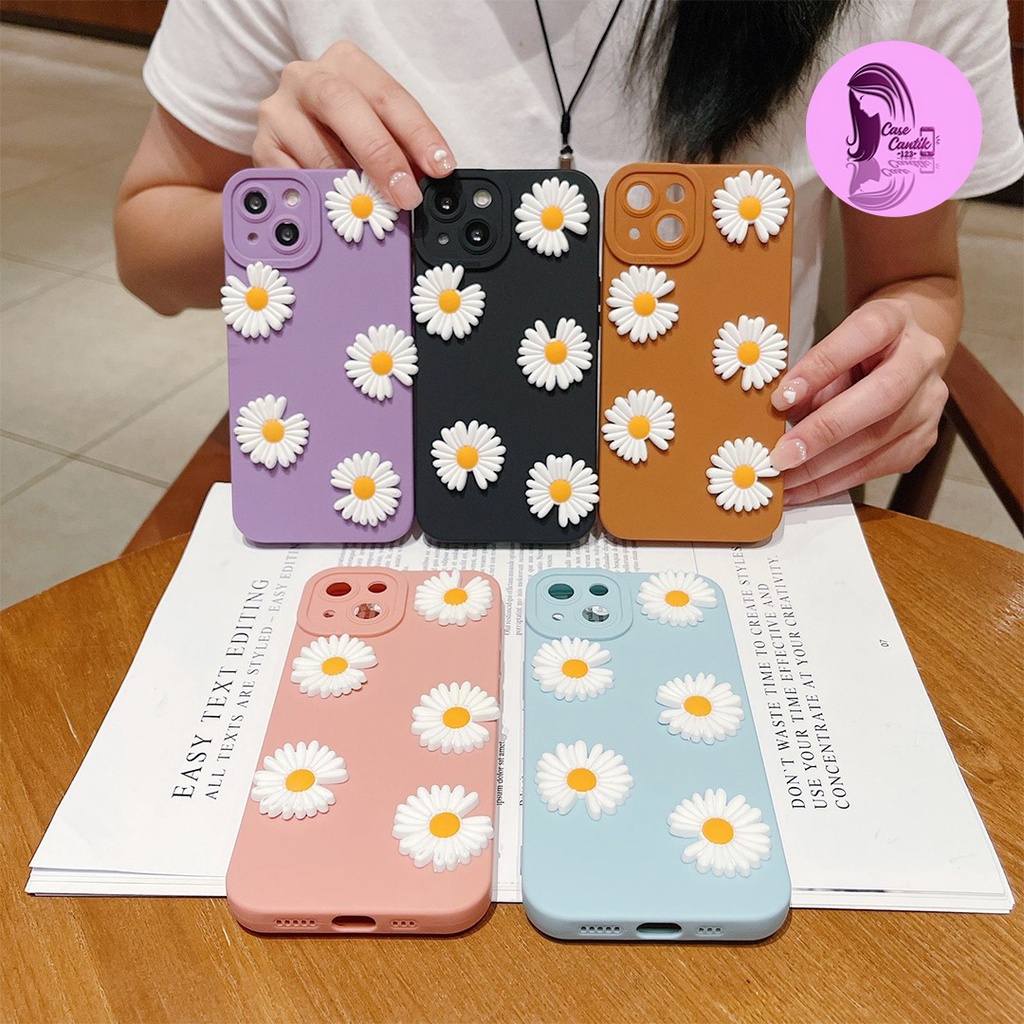 Procamera Bunga Timbul 3D CASE for REDMINOTE 5 5A PRIME 6 7 8 9 10 11 PRO CC2390