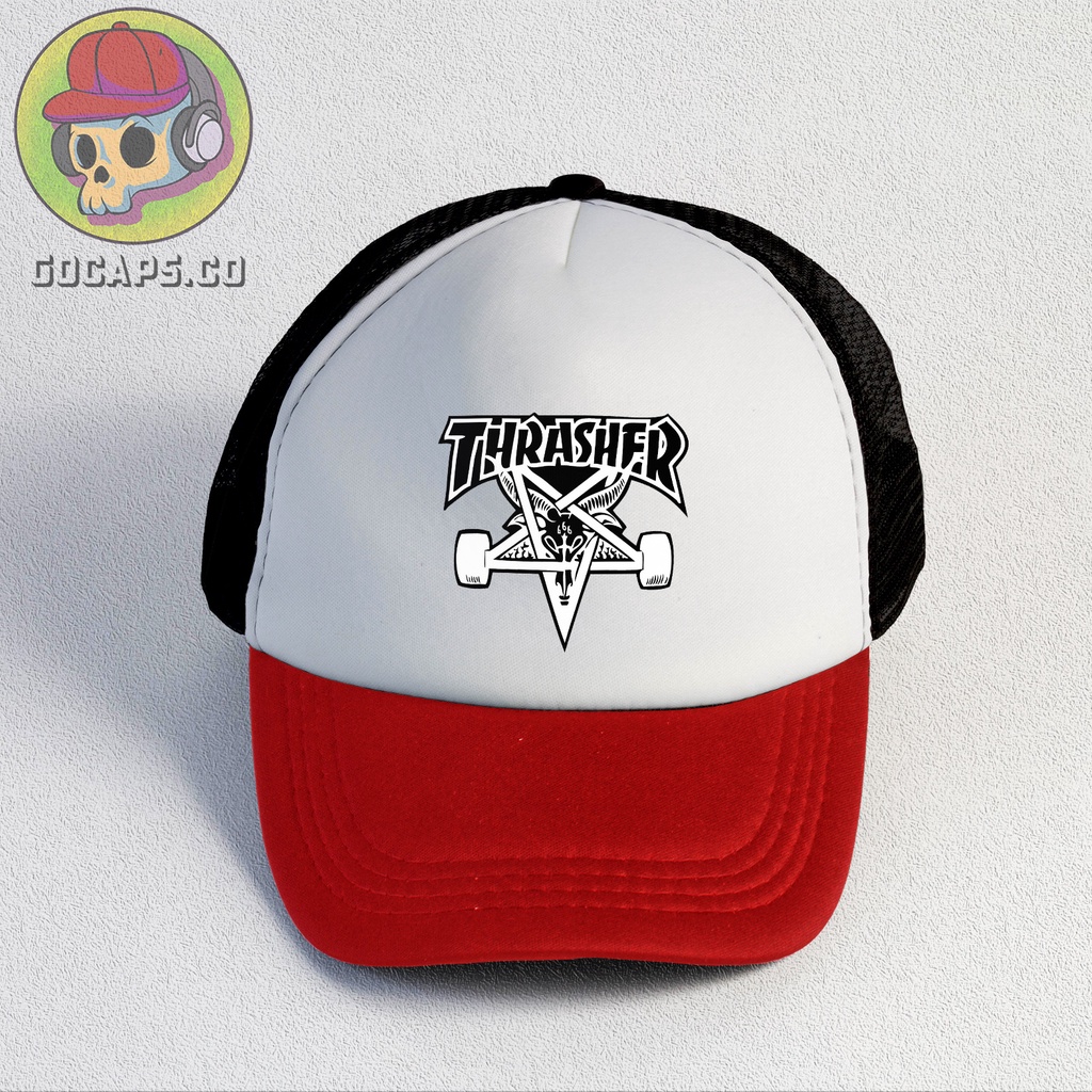 Trasher | Trucker Hat | Topi Pria | Trucker | Baseball | Brand | Topi Jaring | Gocaps