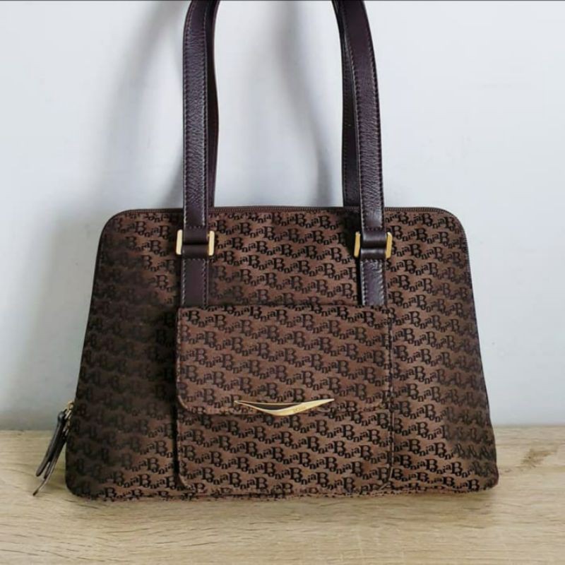 Tas BONIA Monogram Shoulder Bag Like New Authentic