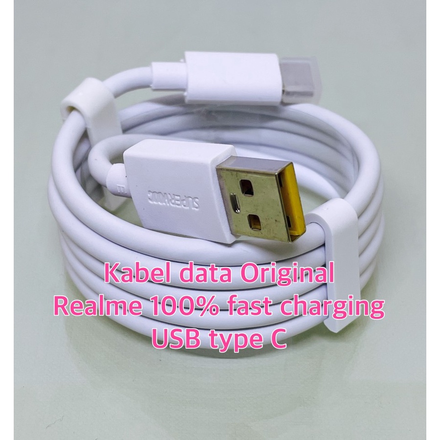 IGS Kabel Usb Realme Super Vooc Original 100% Kabel Data Vooc Ori Type C