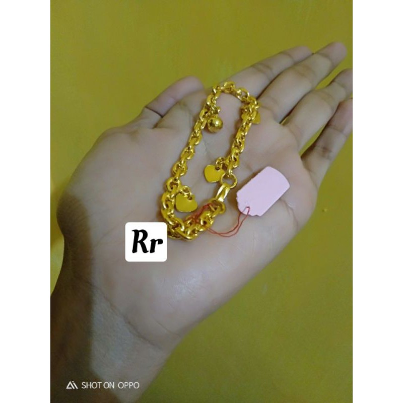 GELANG  NORI MIX,LAPIS EMAS24K MURNI