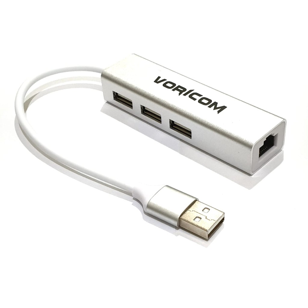 USB HUB 3 Port USB 2.0 include Fast Lan Ethernet VORICOM