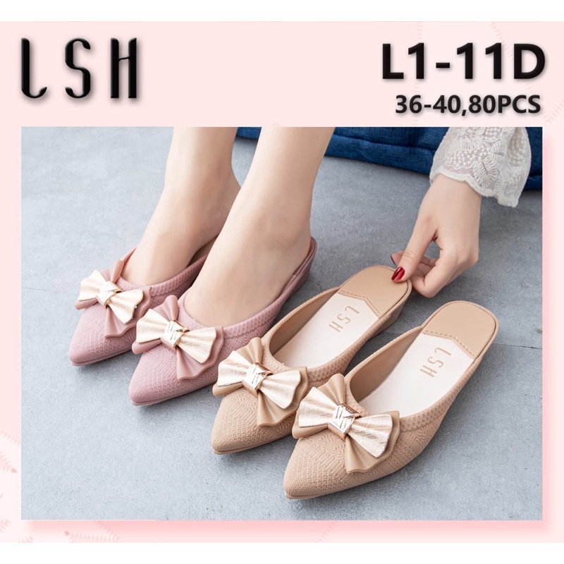 Sandal Sepatu Slop Pita Gold WRN dan HTM LSH L1-11H atau L1-11D-1