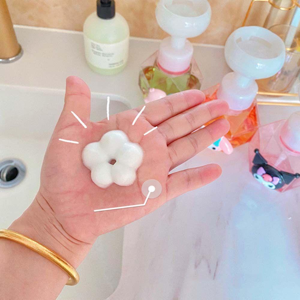 Rebuy Botol Isi Ulang Bentuk Bunga 300ml Plastik Liquid Distributor Mousse Bubble Shampoo Shower Gel Dispenser Sabun Cair