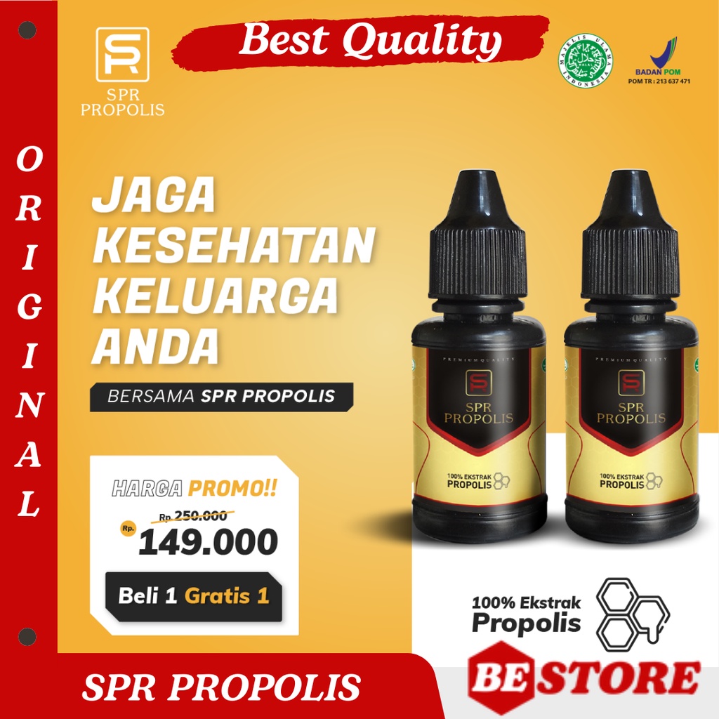 

[Promo Beli 1 Gratis 1] SPR Propolis Herbal BPOM Suplemen Kesehatan Keluarga Original | Obat Sakit Gigi | Maag Lambung |Luka Bakar | Diabetes | Asam Urat | Kolesterol