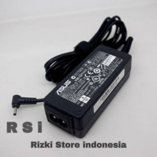 Charger Laptop ASUS EeePc 19v - 2.1a gratis Kabel Power - Hitam