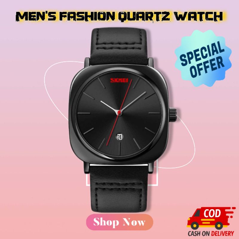 Jam Tangan Pria Anti Air Orii / Jam Tangan Pria Dewasa Mewah Elegan Kulit / SKMEI Jam Tangan Analog 