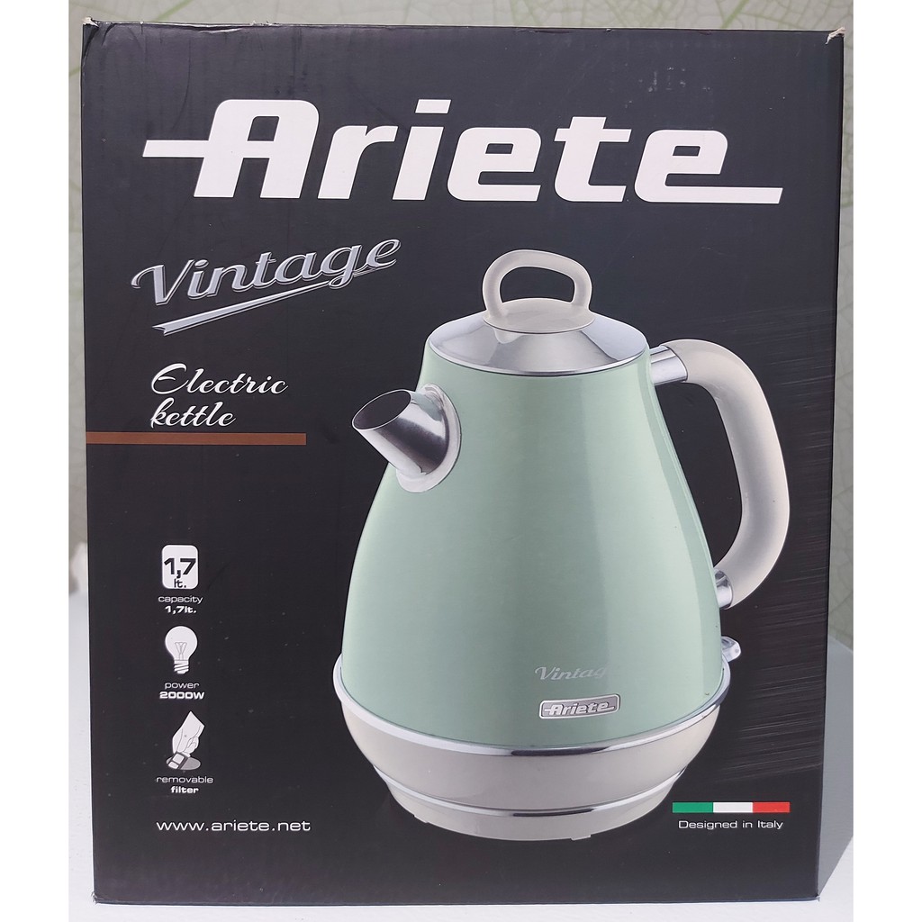 ARIETE TEKO LISTRIK 1L / PEMANAS AIR GREEN VINTAGE / WATER KETTLE VINTAGE