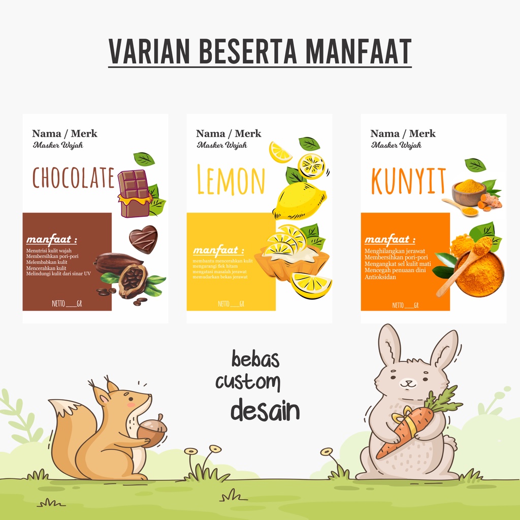 

Stiker masker organik wajah