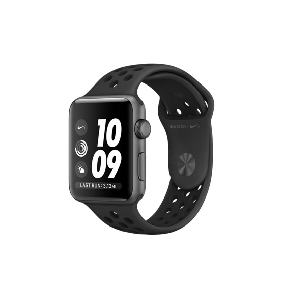 space gray watch with silver band