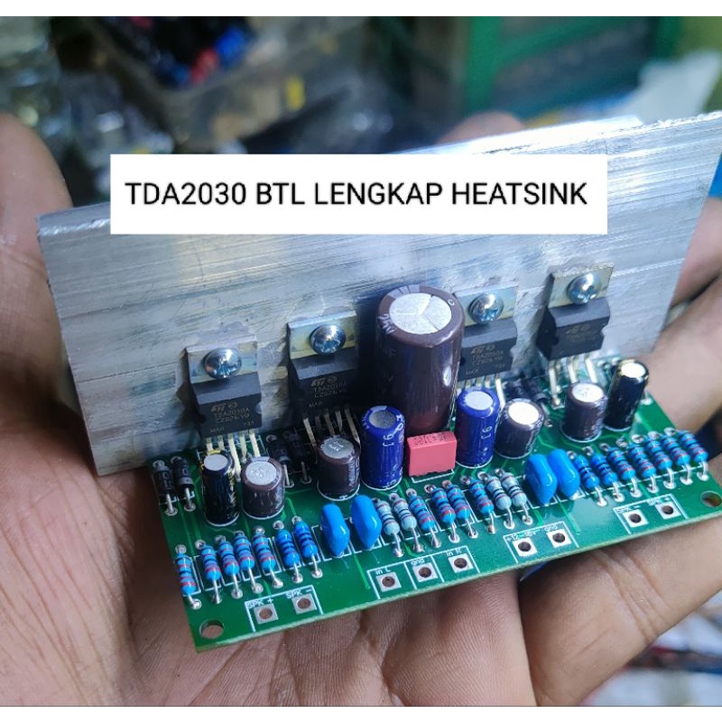 Kit Driver TDA2030 DA2050 LM1875 BTL Stereo Lengkap Heatsink