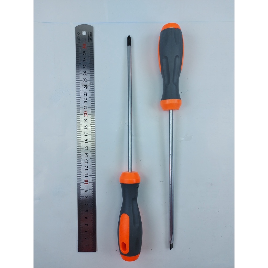 Obeng PLUS + 8&quot; MM Obeng karet rubber plus +  Ujung Magnet