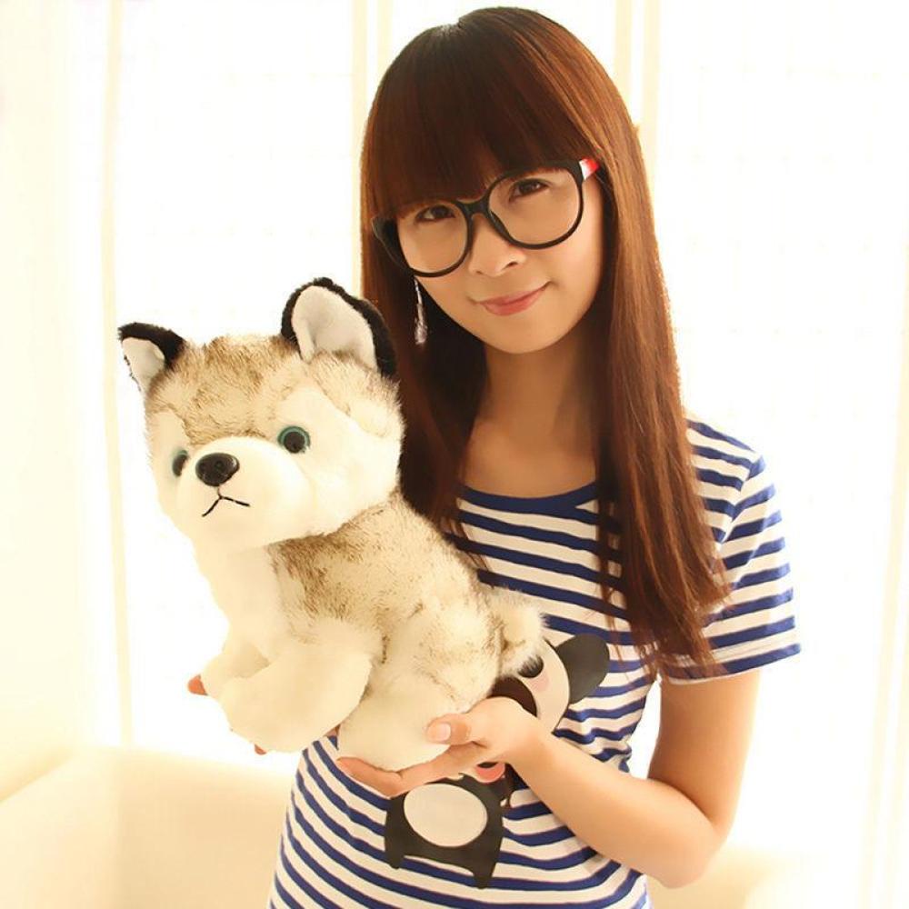 Timekey Mainan Boneka Stuffed Plush Anjing Husky Lucu 20cm Untuk Hadiah Anak C7V8