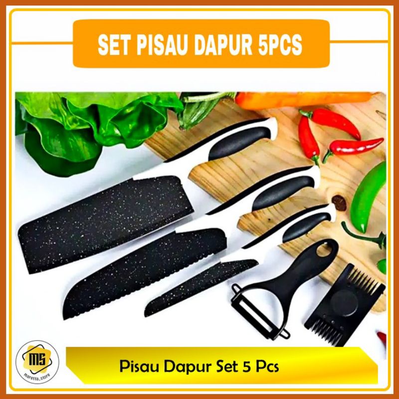 Pisau Dapur Set 5pcs