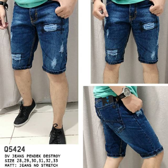 DV JEANS PENDEK DESTROY