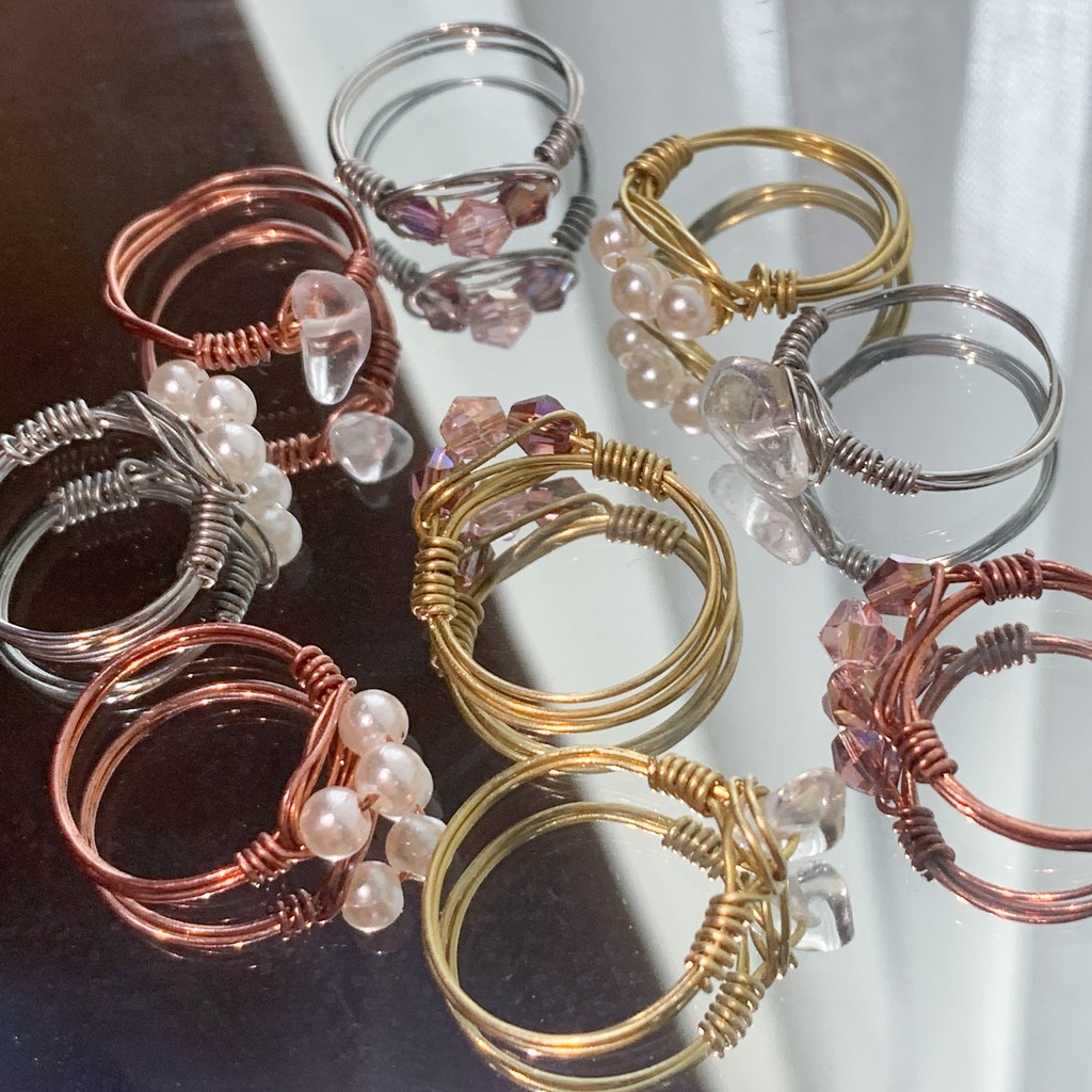 trio friendship wire ring