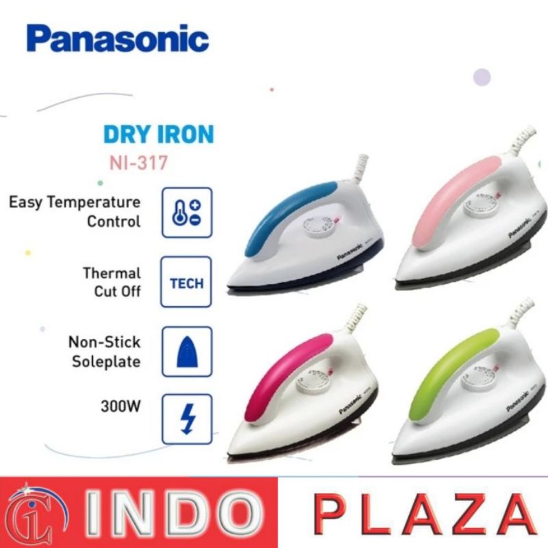 SETRIKA PANASONIC / DRY IRON NI-317T 300 Watt
