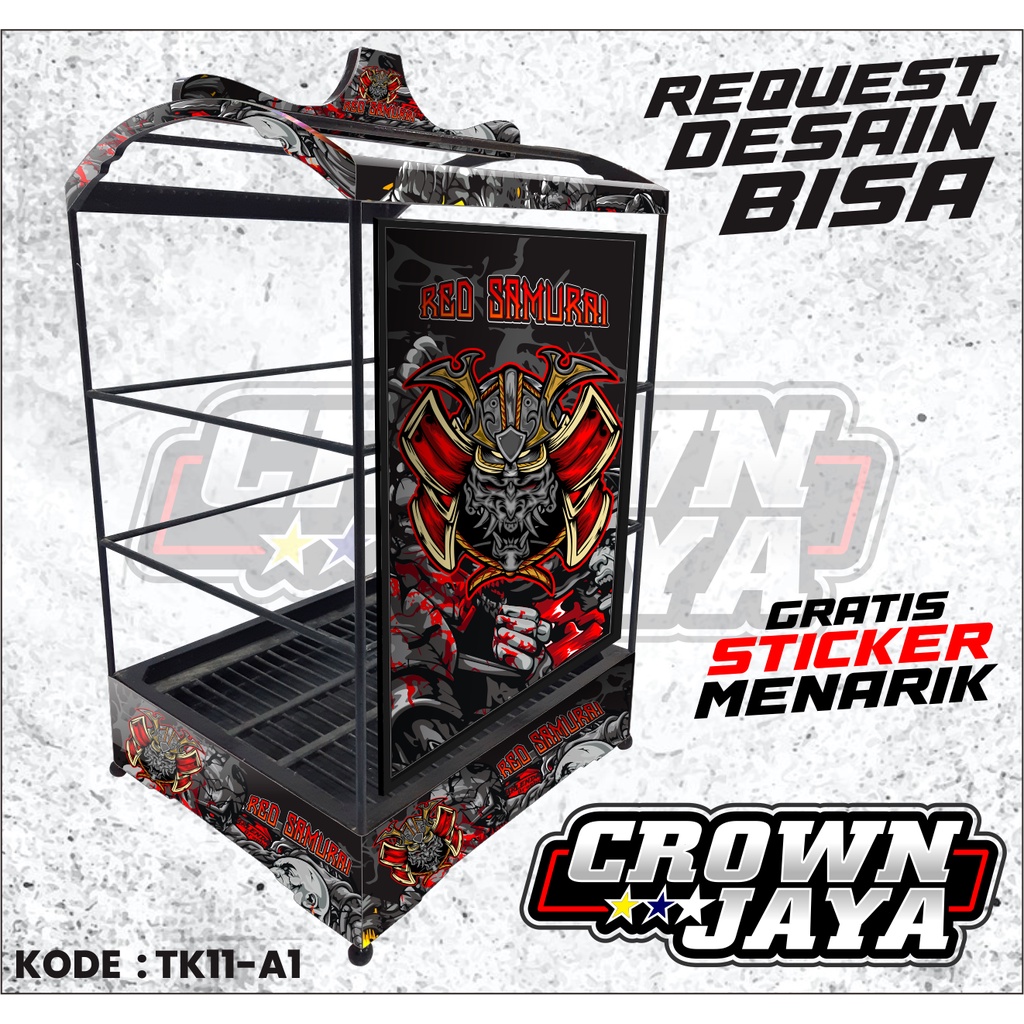 Sticker Sangkar Kotak Kenari Sangkar ORIQ - KODE TK - Stiker Decal Sangkar Ebod Jaya