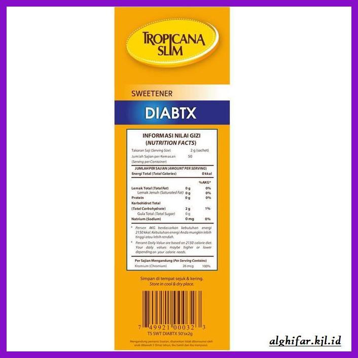 

lanoisidartdrink- tropicana slim sweetener diabtx (50 sachet) -asliii-bngittt.