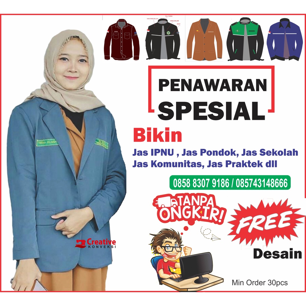 KONVEKSI SERAGAM PDH PDL JAS ALMAMATER / JAKET / JASKET / CUSTOM, KEMEJA SERAGAM, BAJU ORGANISASI MU