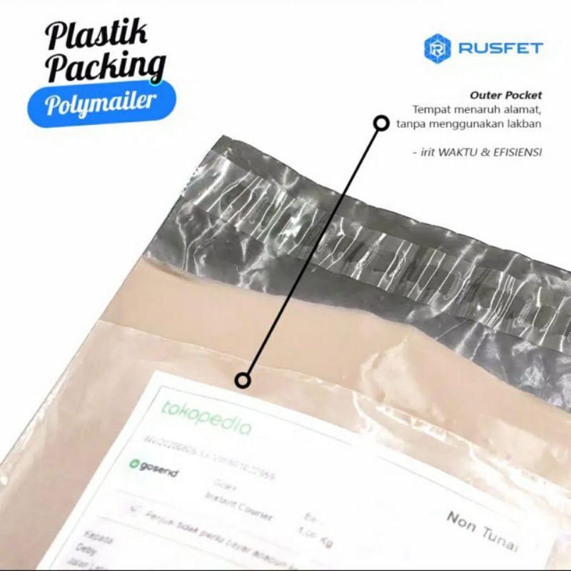 

RUSFET POLYMAILER 25x33 cm/PACKING OLSHOP/ PLASTIK PACKING