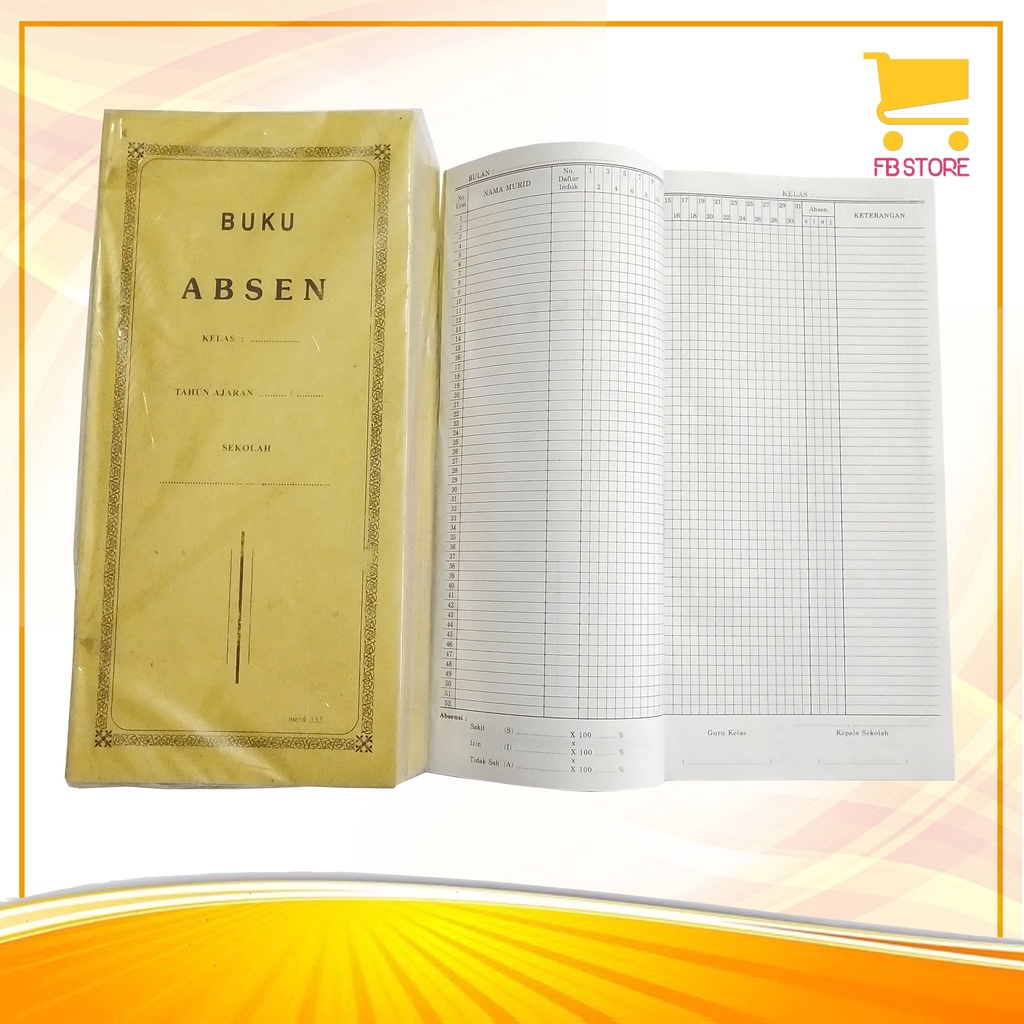 

Buku Absen 555 Per Pcs Warna Cover Random