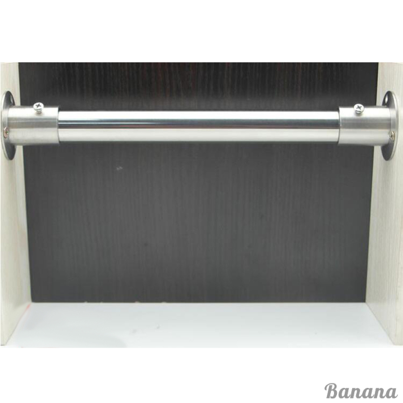 Jual Chrome Clothes Garment Rail Tube Hanging Pipe Closet Wardrobe Pipe Bracket Shelf Brackets