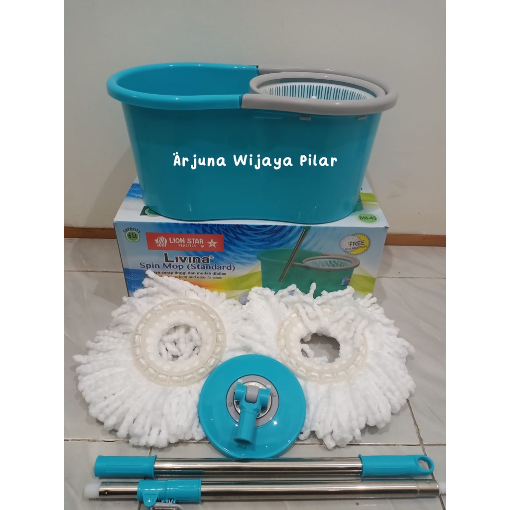 Pel Lantai Livina Spin Mop (Standard) BM-45 Lion Star+Bubblewrap