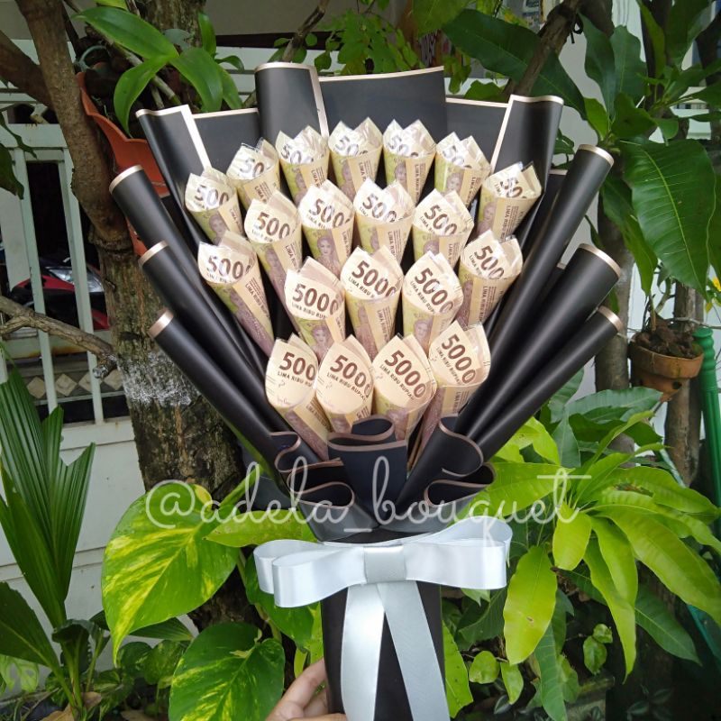 Buket Uang (Money Bouquet) 100k dengan Pecahan 5000