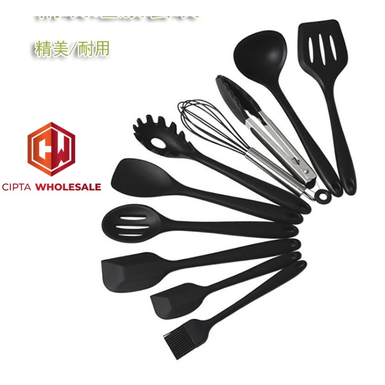 10 in 1 SET Silicone Kitchen Utensil Spatula Cooking BPA-Free