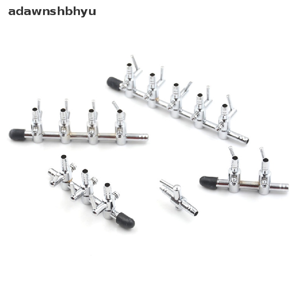 Adawnshbhyu 1pc Tangki Aquarium Pompa Angin Air Flow Tabung Pipa Jalur Katup Kontrol Stainless Steel