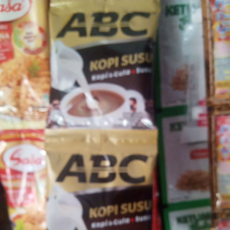 

kopi ABC susu 1 renteng isi 10