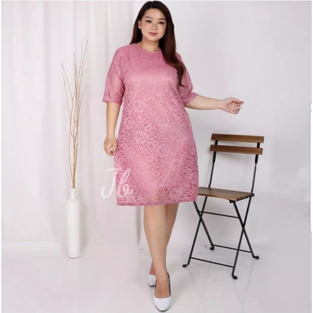 FWG - DRESS CINTYA BRUKAT / DRESS WANITA / DRESS / BAJU DRESS WANITA TERBARU / DRESS BRUKAT