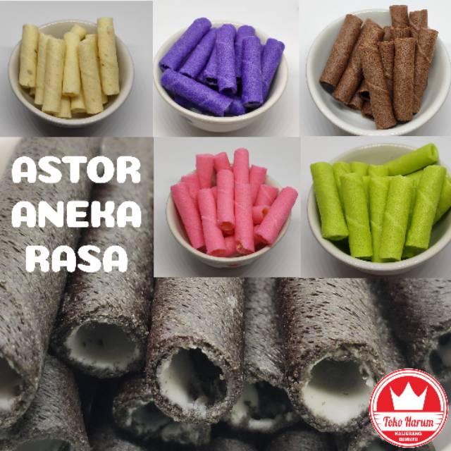 

ASTOR ANEKA RASA 250 Gram [Smiling Snack Official] COKLAT STRAWBERRY BLUEBERRY VANILLA GREENTEA PANDAN