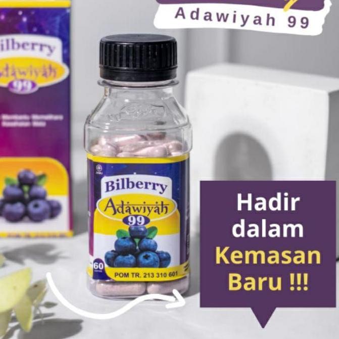➣✷✮ Mata Ekstrak BILBERRY ADAWIYAH 99 BPOM 60 Kapsul - Kapsul Bilbery ADAWIYAH Stok Banyak