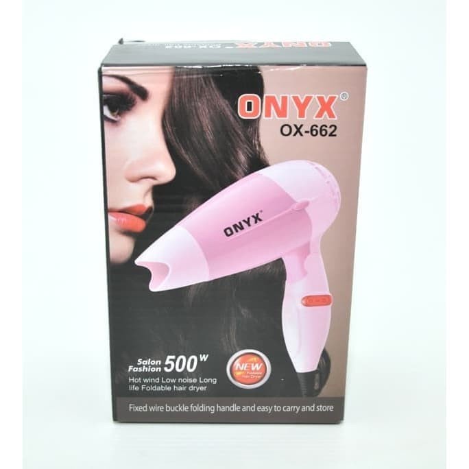 Hair Dryer Lipat ONYX 662 500W Pengering Rambut travelling low